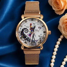 Load image into Gallery viewer, Love Never Dies - Romantic Couple Mesh Strap Quartz Watch - Personalized Gift for Couples Quartz Watch PopCulturePrints