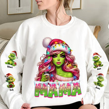Load image into Gallery viewer, Personalized Christmas Mama Sweater AOP Products PopCulturePrints