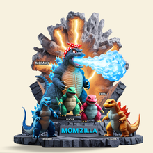 Load image into Gallery viewer, "Mom Zilla: Power Like No Other" - Personalized Acrylic Plaque - Gift for Mom, Grandma, and More Shaped Plaques PopCulturePrints