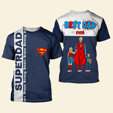 Load image into Gallery viewer, Best Dad Ever - Personalized Super Dad Shirt - Custom Gift for Dads, Fathers, and Superheroes AOP Products PopCulturePrints