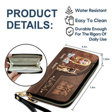 Load image into Gallery viewer, "Every dog mom deserves a special gift" - Personalized Leather Long Wallet for Dog Lovers, Perfect for Any Occasion! Leather Long Wallet PopCulturePrints