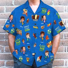 Load image into Gallery viewer, Personalized Hawaiian Shirt for Dad with Custom Photos Hawaiian Shirts PopCulturePrints