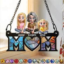 Load image into Gallery viewer, Celebrate Love: Custom Personalized Suncatcher Ornament for Mom and Grandma Suncatcher Ornament PopCulturePrints