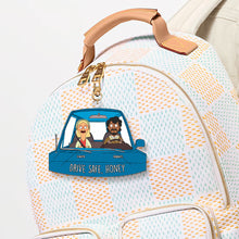 Load image into Gallery viewer, Unique Personalized Couple Keychain - Drive Safe Custom Gift | Perfect for Every Occasion | Valentine's Day Gifts Keychains PopCulturePrints