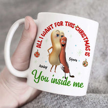 Load image into Gallery viewer, Personalized Christmas Sausage Couple Mug | Unique Couple Gift | Valentine's Day Gifts Coffee Mug PopCulturePrints