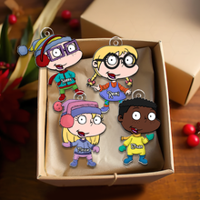 Load image into Gallery viewer, Personalized Kids Cartoon Christmas Ornament - Custom Name Gift Ornament PopCulturePrints