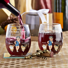 Load image into Gallery viewer, A Woman Cannot Survive On Wine Alone, She Also Needs Cats - Personalized Stemless Wine Glass | Perfect Gift for Cat Moms Wine Glass PopCulturePrints