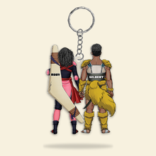 Load image into Gallery viewer, "Celebrate Your Love - Personalized Anime Couple Keychain" - Custom Gift for Couples, Friends, and Anime Lovers Keychains PopCulturePrints