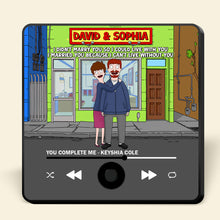 Load image into Gallery viewer, Personalized Custom Music Fridge Magnet - 'I Can't Live Without You' for Couples Fridge Magnet PopCulturePrints