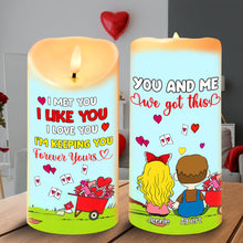 Load image into Gallery viewer, Personalized LED Candle for Couples - Unique Romantic Valentine's Day Gifts Led Candle PopCulturePrints