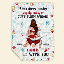 Load image into Gallery viewer, Personalized Kinky Christmas Blanket for Couples Blanket PopCulturePrints
