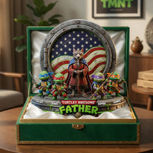 Load image into Gallery viewer, "Turtley Awesome Father – A Unique Tribute to Dads" - Personalized Acrylic Plaque - Gift for Dad, Grandpa & More Shaped Plaques PopCulturePrints