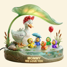 Load image into Gallery viewer, “Mommy, We Love You!” - Personalized Mother Duck and Little Ducks Acrylic Light Box - Gift for Mom, Grandma, Special Occasions