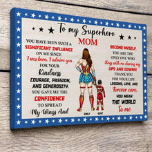 Load image into Gallery viewer, Personalized Superhero Mom Canvas Print - Heartfelt Mother's Day Gift Poster & Canvas PopCulturePrints