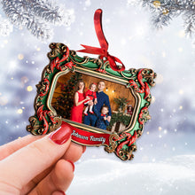 Load image into Gallery viewer, Personalized Family Christmas Photo Ornament Ornament PopCulturePrints