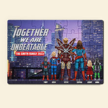 Load image into Gallery viewer, Unbeatable Family Personalized Jigsaw Puzzle - Custom Gift Wood Sign PopCulturePrints