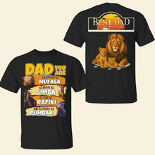 Load image into Gallery viewer, Best Dad in the Pride Lands - Personalized Lion Dad Shirt for Father’s Day Gifts Shirts PopCulturePrints