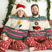 Load image into Gallery viewer, Personalized Pickleball Lover Christmas Sweater - Most Likely To Design AOP Products PopCulturePrints