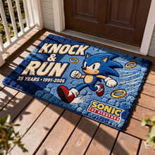 Load image into Gallery viewer, “Speed into Fun!” - Personalized Speed Master Anniversary Doormat - Perfect Gift for Sonic Fans Doormat PopCulturePrints