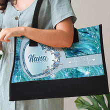 Load image into Gallery viewer, "Cherish Every Moment, You are Loved - Personalized Canvas Tote Bag" - Custom Gift for Grandma and Moms Canvas Tote Bag PopCulturePrints