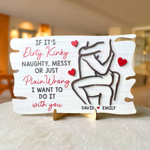 Load image into Gallery viewer, Personalized Couple Wood Sign - 'I Want To Do It With You' Wood Sign PopCulturePrints