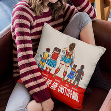 Load image into Gallery viewer, Personalized Superhero Mom Pillow - Custom Family Names Pillow PopCulturePrints