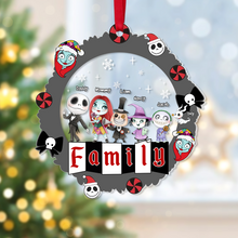 Load image into Gallery viewer, Personalized Spooky Family Christmas Ornament Ornament PopCulturePrints