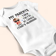 Load image into Gallery viewer, My Parents Think They're In Charge - Custom Baby Onesie for Baby Kelvin Baby Onesie PopCulturePrints