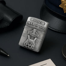 Load image into Gallery viewer, “A Police Officer’s Heart: Man of God” - Personalized Lighter - Unique Gift for Fathers, Husbands, and All Police Officers Lighter PopCulturePrints