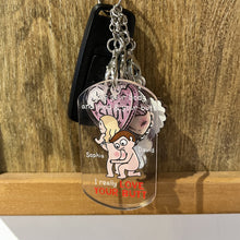 Load image into Gallery viewer, Personalized Couple Tag Keychain - Love Your Body & Mind Keychains PopCulturePrints