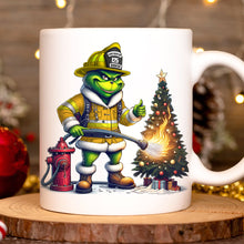 Load image into Gallery viewer, Personalized Firefighter Holiday Magic Mug Coffee Mug PopCulturePrints