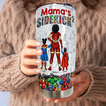 Load image into Gallery viewer, "Mommy's Sidekicks" - Personalized Tumbler for Strong & Supportive Moms - Gift for Mom, Grandma, and More! Tumbler Cup PopCulturePrints