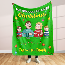 Load image into Gallery viewer, Personalized Family Christmas Snuggle Blanket Blanket PopCulturePrints