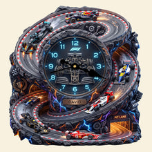 Load image into Gallery viewer, Rev Up Your Space! Personalized Hairpin Turn Wall Hanging Clock for Speed Lovers Hanging Wall Clock PopCulturePrints