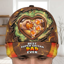 Load image into Gallery viewer, "Best Super Saiyan Dad Ever" - Personalized Adventure Dad Classic Cap - Gift for Dad, Grandpa, and More Caps PopCulturePrints