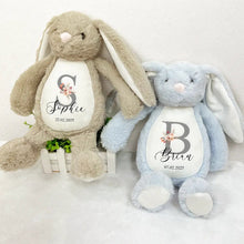 Load image into Gallery viewer, Cherish Every Moment with Your Personalized Bunny - Custom Soft Toy Gift for New Parents, Moms, and Grandmas Soft Toy Bunny PopCulturePrints