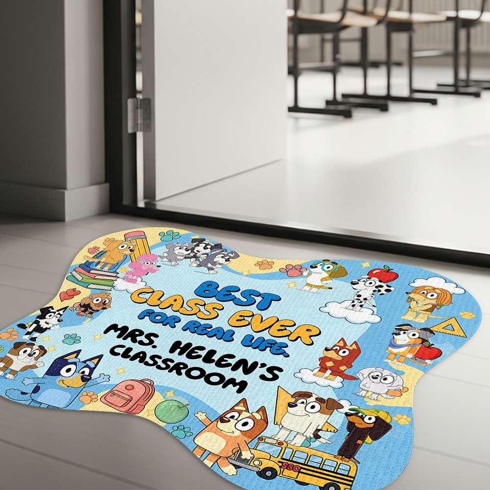 Best Class Ever Doormat - Personalized Gift for Teachers, Students and Classroom Lovers Doormat PopCulturePrints