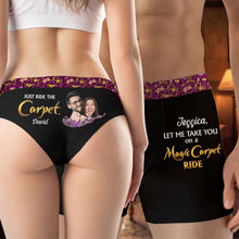Load image into Gallery viewer, Magic Carpet Ride Personalized Couple Boxers - Fun & Unique Valentine's Day Gifts Boxer Briefs PopCulturePrints