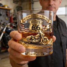 Load image into Gallery viewer, Celebrate the Journey - 100 Years Of Route Personalized Gifts For Bikers - Custom 11oz Round Glass Glass PopCulturePrints