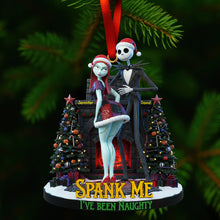 Load image into Gallery viewer, Spank Me, I've Been Naughty - Personalized Naughty Couple Christmas Ornament Ornament PopCulturePrints