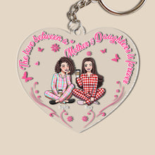 Load image into Gallery viewer, Personalized Mom & Daughter Keychain - The Love Between A Mom and Daughter Is Forever Keychains PopCulturePrints