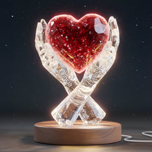 Load image into Gallery viewer, “Together Forever” - Heart Of Love Acrylic Light Box - Personalized Gift For Couples Light Box PopCulturePrints
