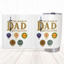 Load image into Gallery viewer, Personalized Legend of Dad Tumbler - Custom Names Tumbler Cup PopCulturePrints