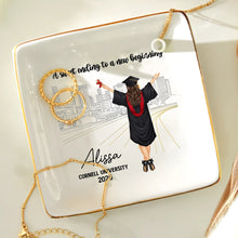 Load image into Gallery viewer, A Sweet Ending To A New Beginning - Personalized Ring Dish Ring Dish PopCulturePrints