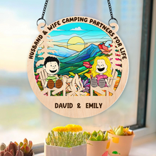 Load image into Gallery viewer, Custom Camping Suncatcher Ornament for Couples | Unique Valentine's Day Gifts Ornament PopCulturePrints