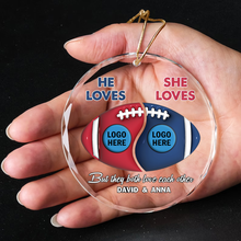 Load image into Gallery viewer, Personalized Football Couple Christmas Ornament - Perfect Valentine's Day Gifts Ornament PopCulturePrints