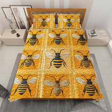Load image into Gallery viewer, Custom Bee Lover's Quilt Bed Set Blanket PopCulturePrints