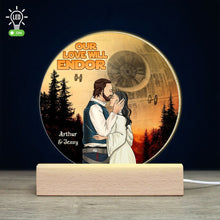Load image into Gallery viewer, Personalized 3D LED Light for Couples - Our Love Will Endor Led Night Light PopCulturePrints