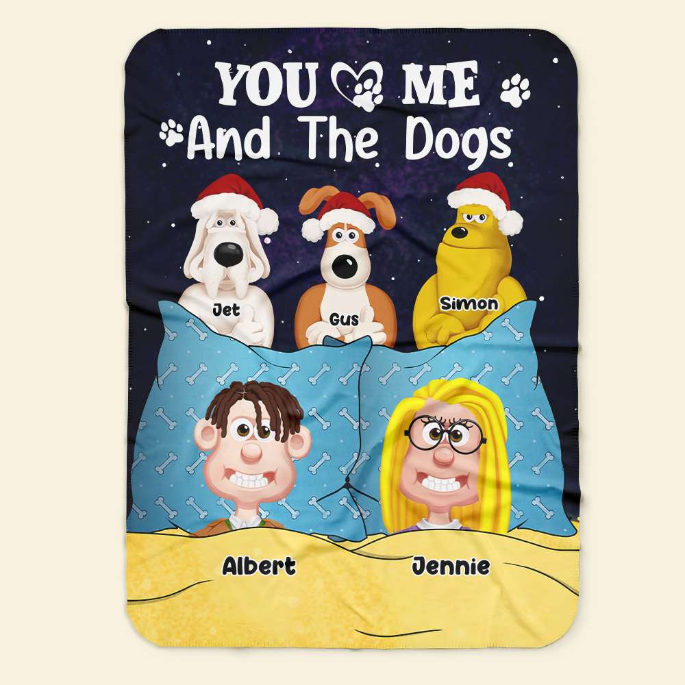 Custom Movie Lover Blanket for Couples & Dogs - Valentine's Day Gifts Blanket PopCulturePrints