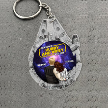 Load image into Gallery viewer, Personalized Hubby and Wifey Keychain | Space Adventure Gift | Valentine's Day Gifts Keychains PopCulturePrints
